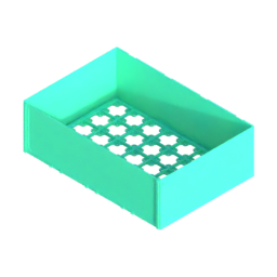 Render of MODULITH 240 Gridfinity Decor Drawer - 4W-2H